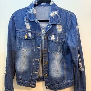 Distressed Blue Denim Jacket
